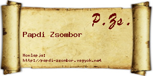 Papdi Zsombor névjegykártya