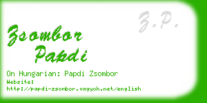 zsombor papdi business card
